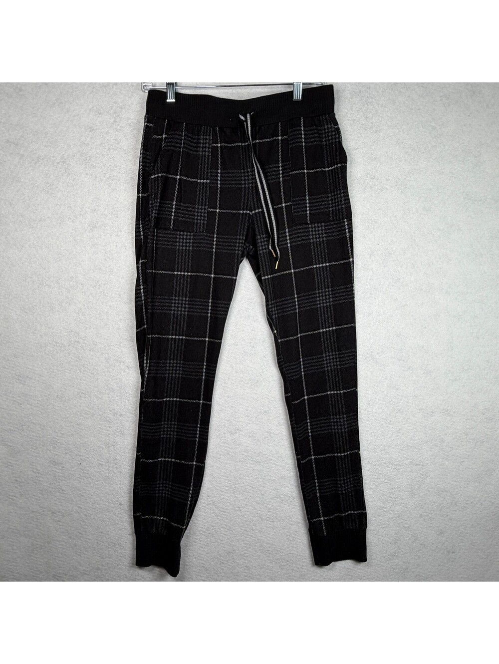 Honeydew Black and Gray Plaid Jogger Lounge Pants with Drawstring Waist Size S